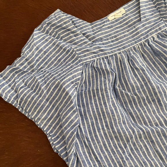 beachlunch lounge Blue White Stripe batwing sleeve women top xs - Picture 3 of 8